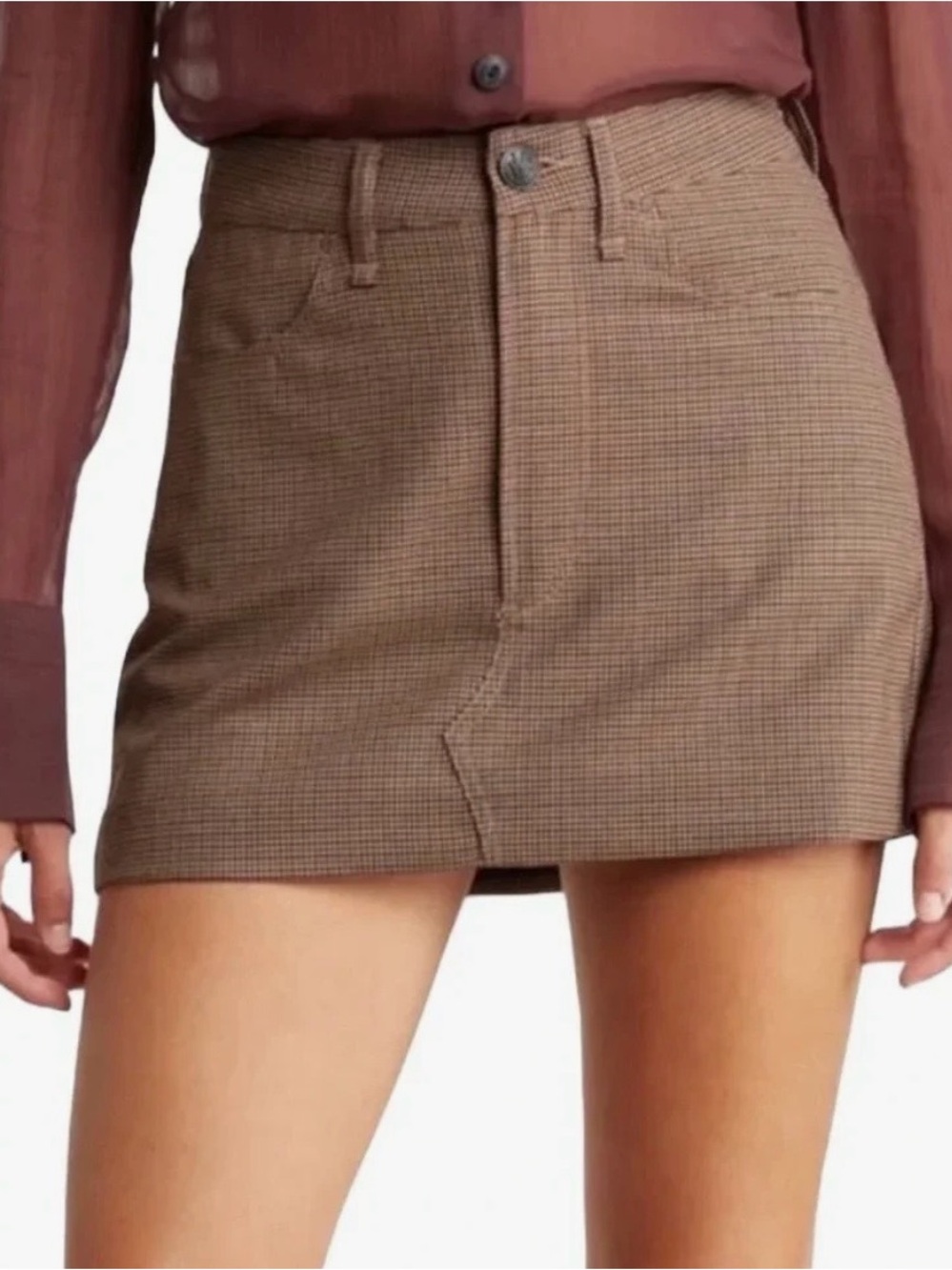 Rag & Bone Itty Bitty Houndstooth Mini Skirt NWT!